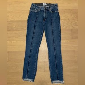 Paige Jeans with seam down front and pocket detailing